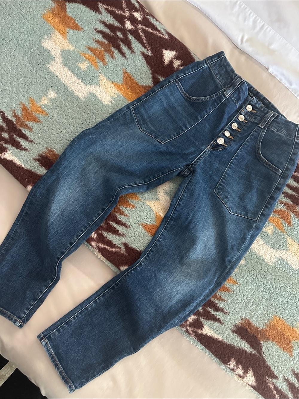 Veronica Beard Arya Straight Jeans size 25 or 0 blue denim